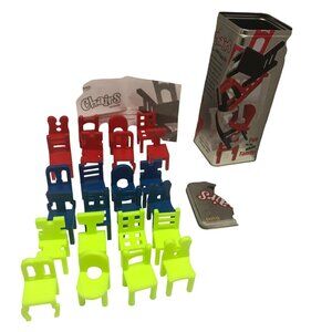 Fundex Chairs Stacking Balancing Tower Game in Tin - Complete 24 Chairs